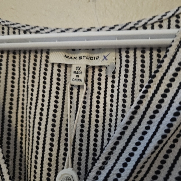 Max Studio Womens Plus Size Short Sleeve Waist Tie Jumpsuit - Picture 6 of 9